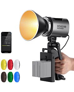 NEEWER MS60B Bi-color LED Video Light Handheld Spotlight