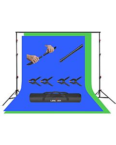 Lencarta 3.6x3m Background Support System with Blue & Green Screen