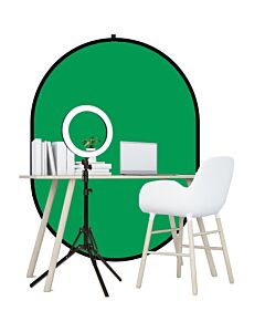 Green Screen and Ring Light Streaming / YouTube Kit, work from home kit