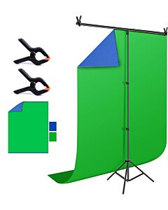 Visico T Stand with 1.5x2 Blue & Green Screen Background