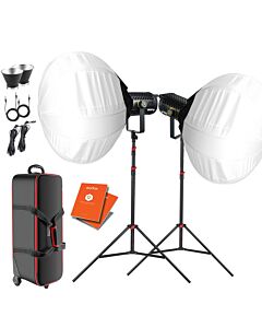 Godox Twin UL150 Kit with 65cm Diffusion Domes and Bag