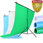PVC Background with T Stand | Blue, White & Green |  1.2x2m