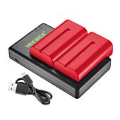 NEEWER 2-Pack NP-F550 Sony Battery Charger Set