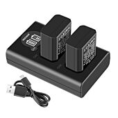 NEEWER NP-FW50 Sony Replacement Battery Charger Set 2-Pack