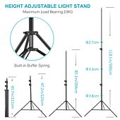 NEEWER 300cm Light Stand Kit 2-Pack