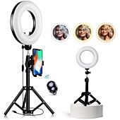 USB Ring Light With Tripod Stand and Mirror
