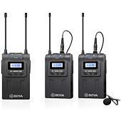 Boya BY-WM8 Pro-K2 Dual Transmitter 2.4G Wireless Clip On Microphone System