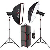 Godox DP600III 1200Ws Twin Umbrella and Softbox Kit | with Remote Trigger