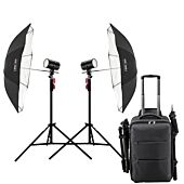 Godox AD100 Pro Dual Kit with Backpack and Umbrellas 