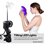 Hakutatz Continuous Lighting Kit | 55W 3 Light with Background