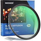 NEEWER Black Diffusion 1/1 Cinematic Effect Filter 72mm