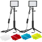 Neewer LED Video Light with Tripod Stand 2 Pack