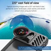 NEEWER LS-29 8mm HD Fisheye Phone Lens For iPhone Samsung Phone Cage