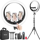 Neewer RP18H 19 Inch LED Ring Light With Kit 3 Phone Holders