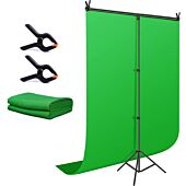 Content Creation Continuous Lighting Kit | 10 Inch Ring Light With Greenscreen and T Stand 