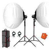 Godox Twin ML60 Kit with 65cm Diffusion Domes and Bag