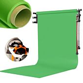 Lencarta Green Paper Background | 1.35m Width 10m Length | Wall Hanging System 