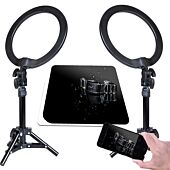 Beginner Smartphone / Camera Continuous Lighting Photography Kit | Black and White Reflective Board Included 