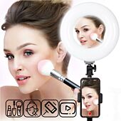 Make Up 9-inch Selfie Dimmable LED Ring Light kit with  Mirror | Selfie Make Up Streaming Video Light 