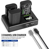 NEEWER LP-E6NH Replacement Battery Charger Set for Canon
