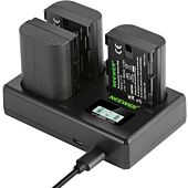 NEEWER LP-E6NH Replacement Battery Charger Set for Canon