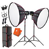 Godox Twin UL150 Kit with EQ-Pro 80cm Octa Softboxes and Bag