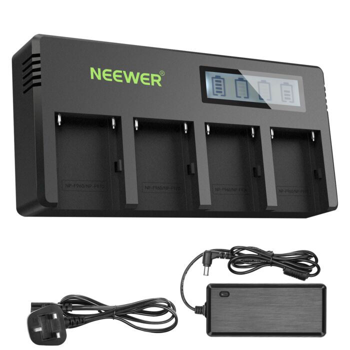 NEEWER DP-F970 4-Channel Sony NP-F Battery Charger