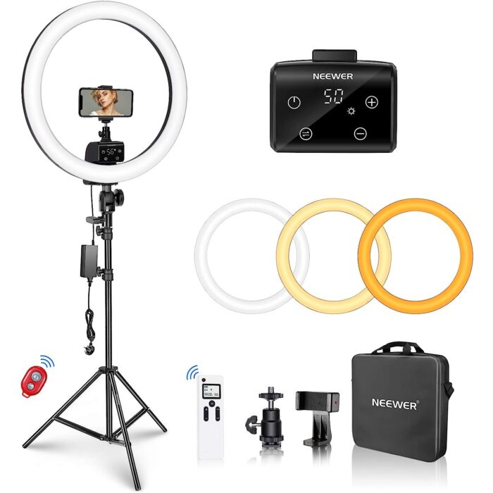 NEEWER SRP18-18-inch LED Ring Light 2.4G Remote