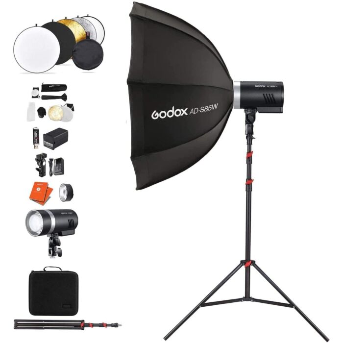GODOX AD300Pro Portable Studio Softbox Lighting Kit 400Ws