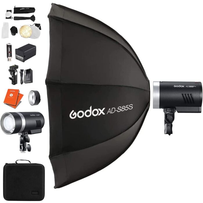 Godox AD300 Pro Flash Lighting Softbox Kit with X2T Canon 