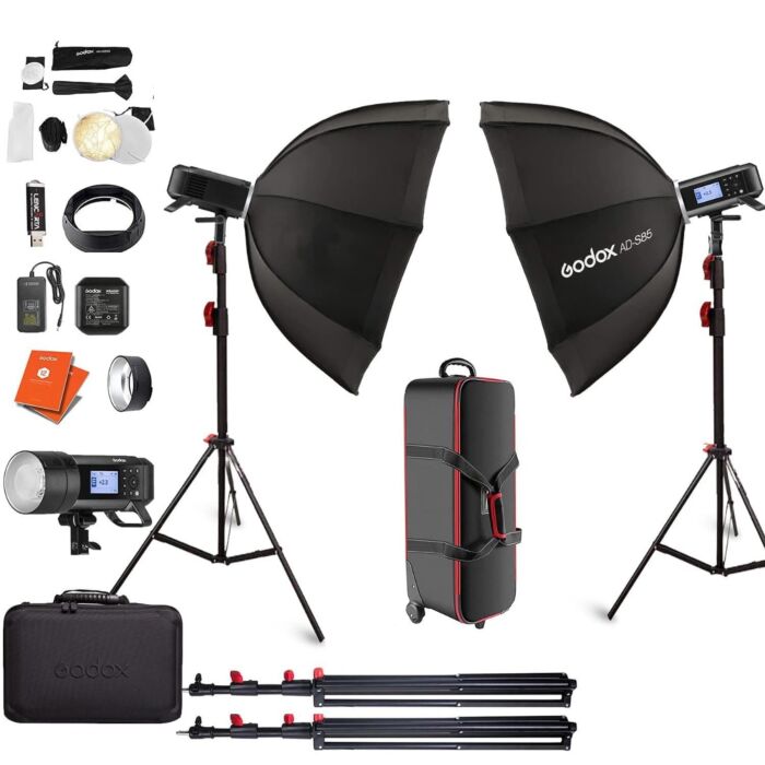 Godox AD400Pro kit AD-S85 Twin Head Kit Silver