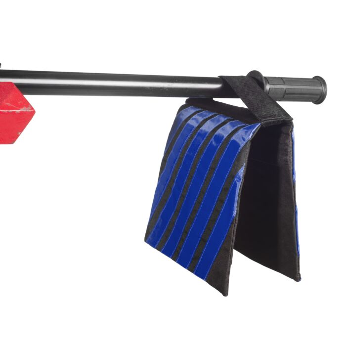 Pack of Two Large Heavy Duty Nylon Light Stand Counterweight Sand Bags Empty Black and Blue by Lencarta