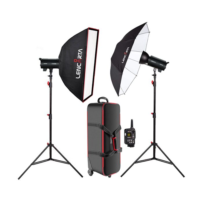 Godox DP600III 1200Ws Twin Umbrella and Softbox Kit | with Remote Trigger