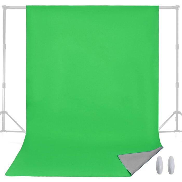 Greenscreen Backdrop | 1.5m x 2m Green & Grey Wall Hanging | For Streaming, Video