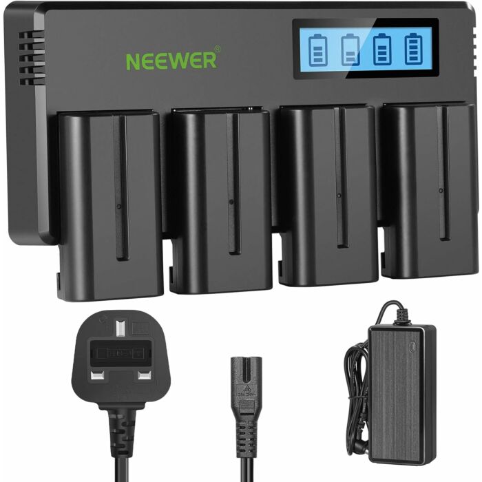 NEEWER 4 Pack NP-F550 2600mAh Sony Replacement Batteries