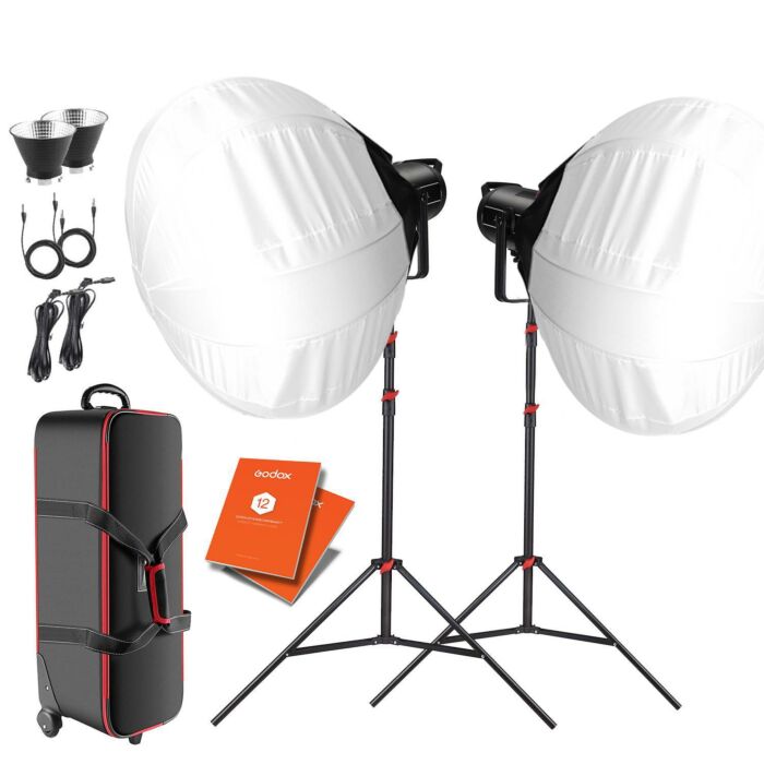 Godox Twin SL150WII Kit with 65cm Diffusion Domes and Bag