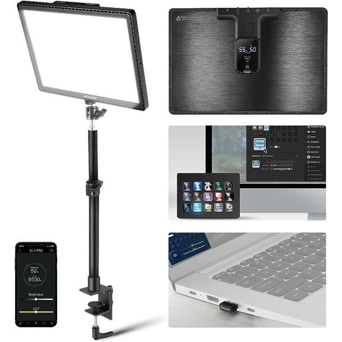 NEEWER GL1 PRO 15.5" Key Light Streaming Light For Elgato 