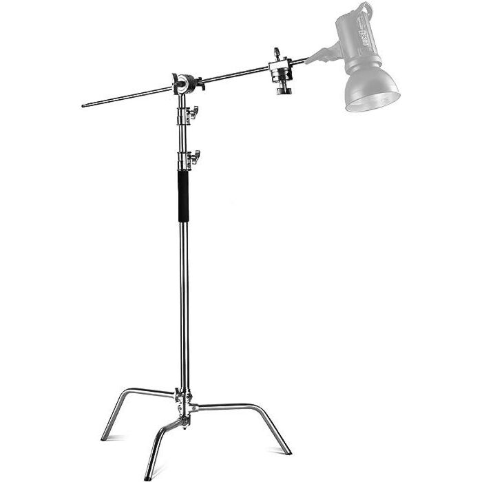NEEWER 320cm Stainless Steel C Stand with Boom Arm