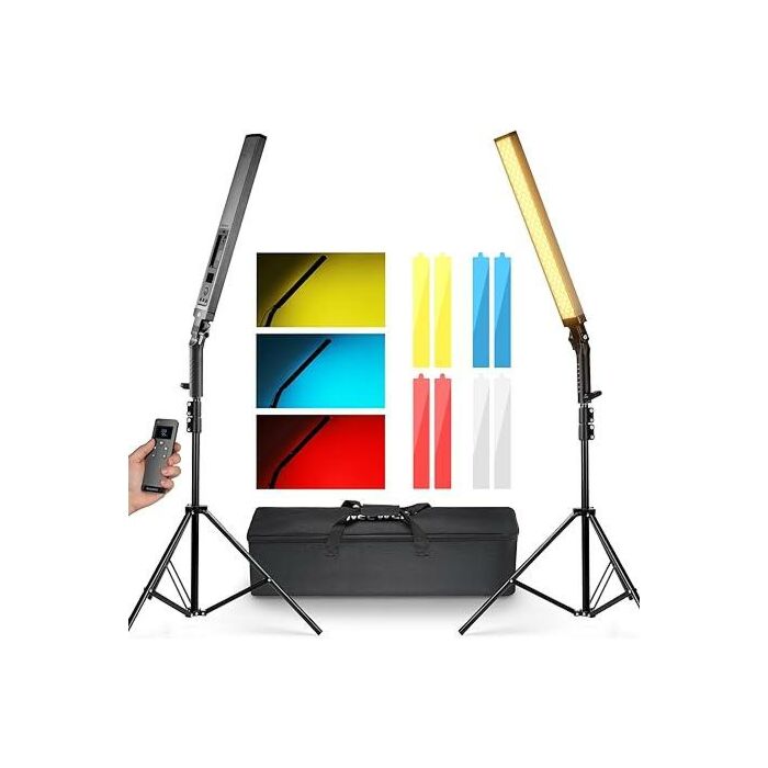 NEEWER BH20B 2 Pack LED Video Light Stick Kit 