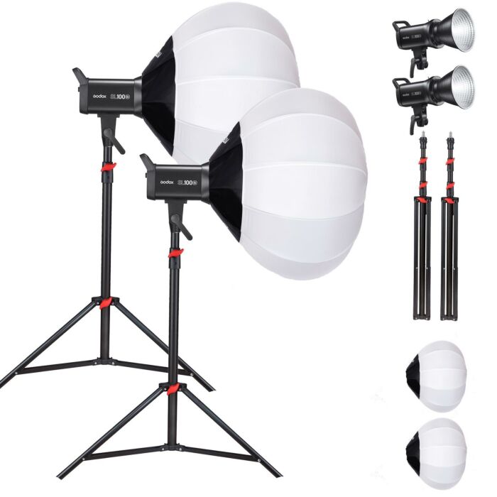 Godox SL100D Continuous Lighting Lantern Softbox Content Creator Kit