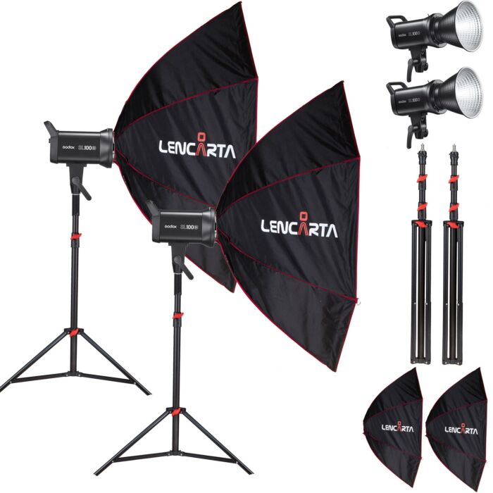 Godox SL100D Continuous Lighting Kit with 360cm Lightstands | Photo & Video Kit 