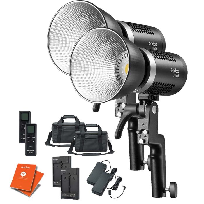 Godox ML60 Twin 120W LED Video Lighting Kit
