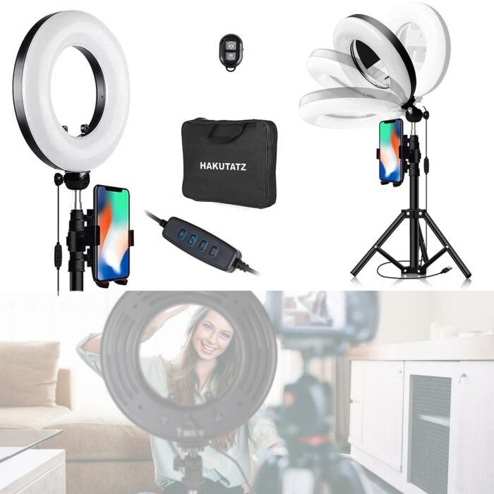 Youtube Video Ring Light | 9 Inch with Mirror & Stand 