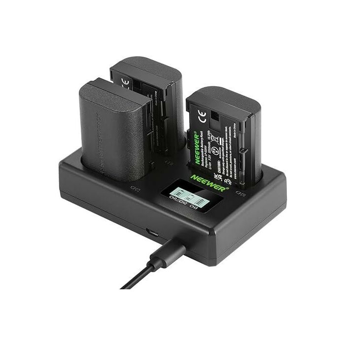 NEEWER LP-E6NH R6 II Replacement Battery Charger Set For Canon