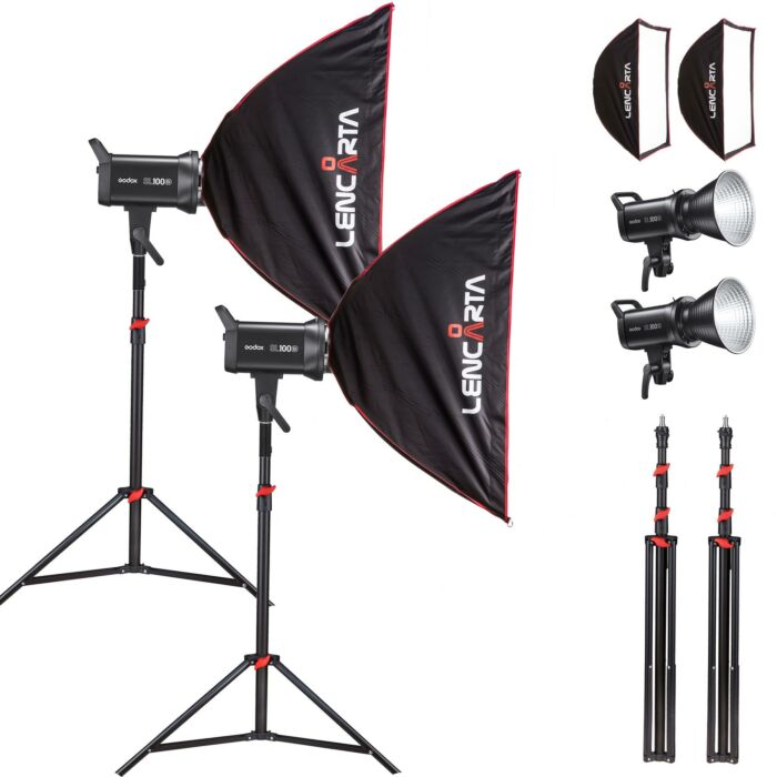 Godox SL100D Dual Softbox Streaming Kit with 360cm Stand | Professional Photo & Video Kit 