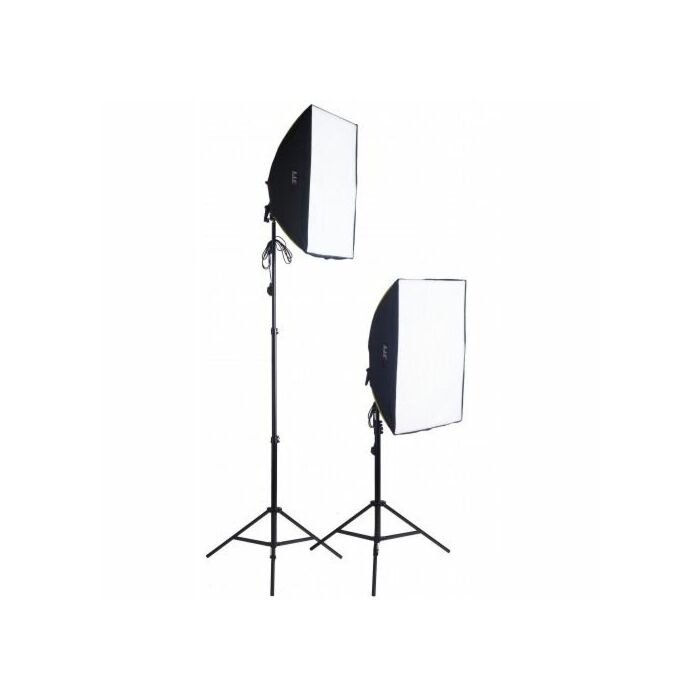 2800W 5400K Continuous Lighting Kit, 2 Softbox 2 Stands 8 Bulbs 1 Bag Graded C