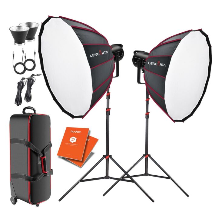 Godox Twin SL150WII Kit with EQ-Pro 80cm Octa Softboxes and Bag