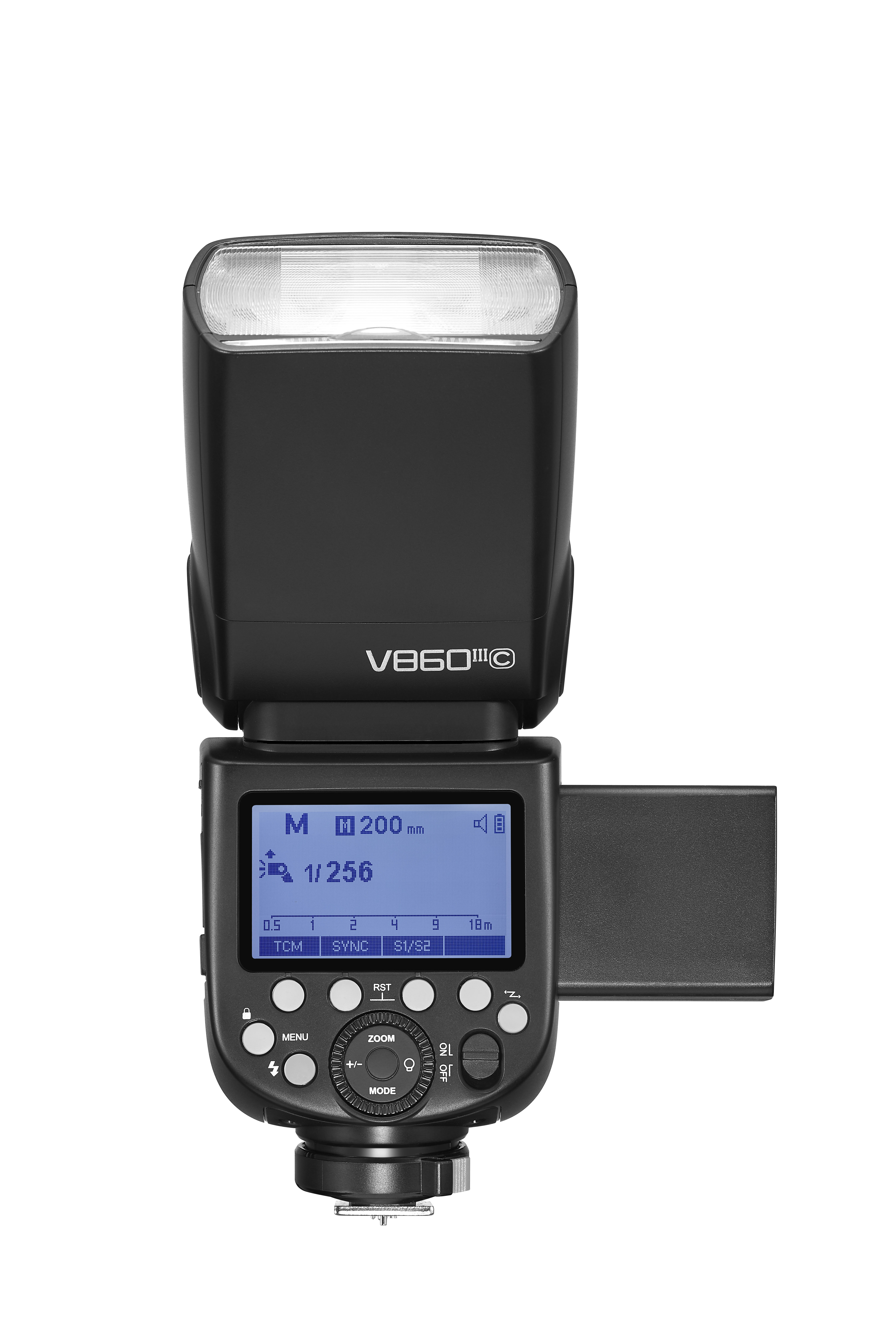 Battery : Godox V860III with battery out